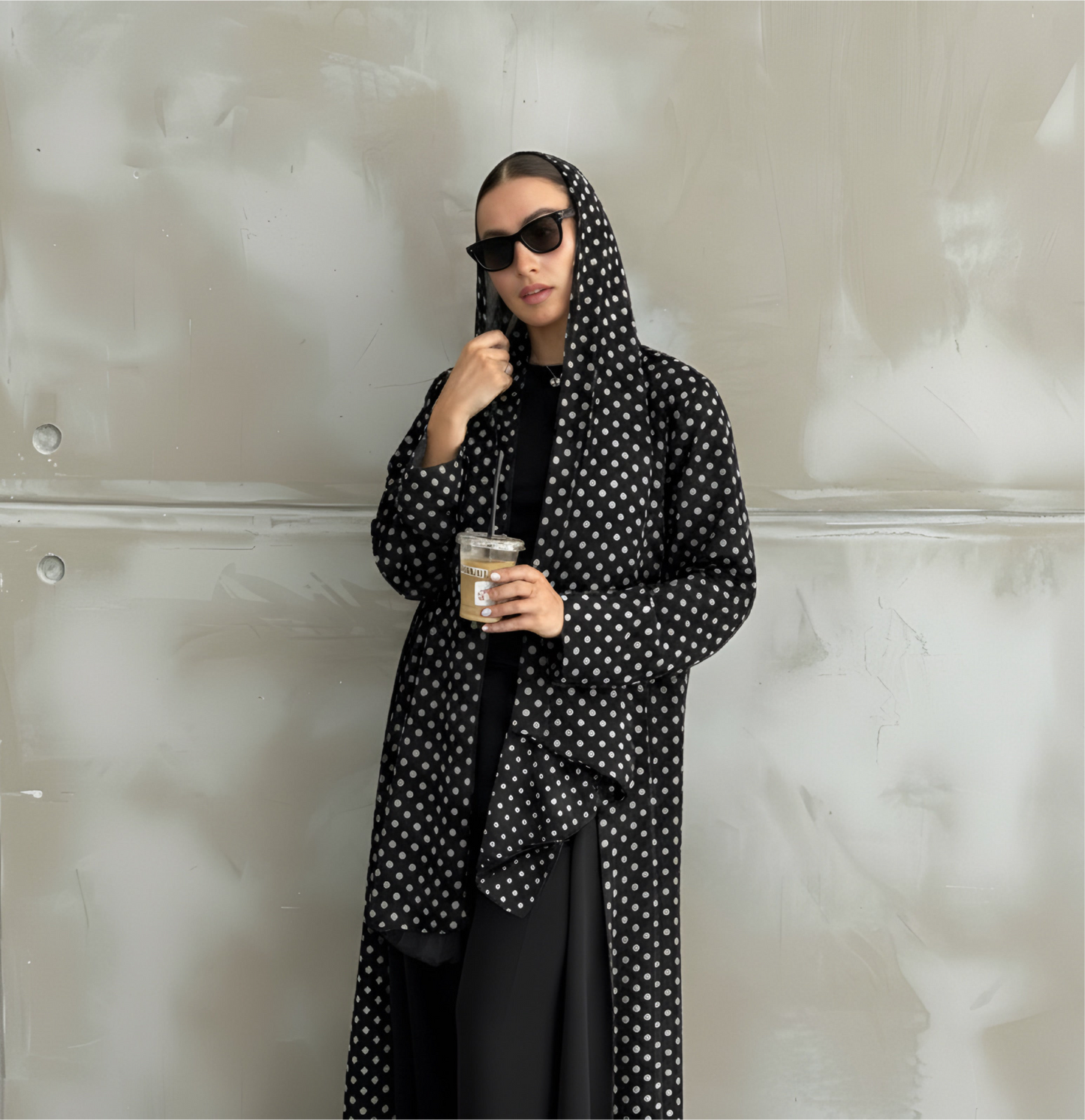 black polka dots